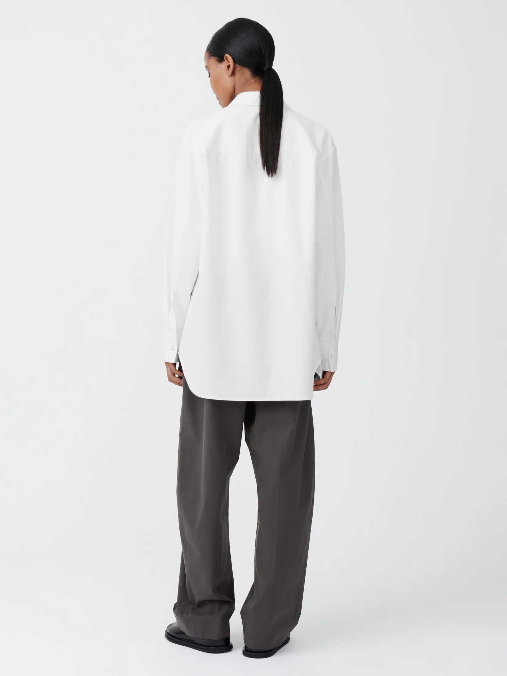 Discount Studio Nicholson Santos Oxford Shirt Optic White