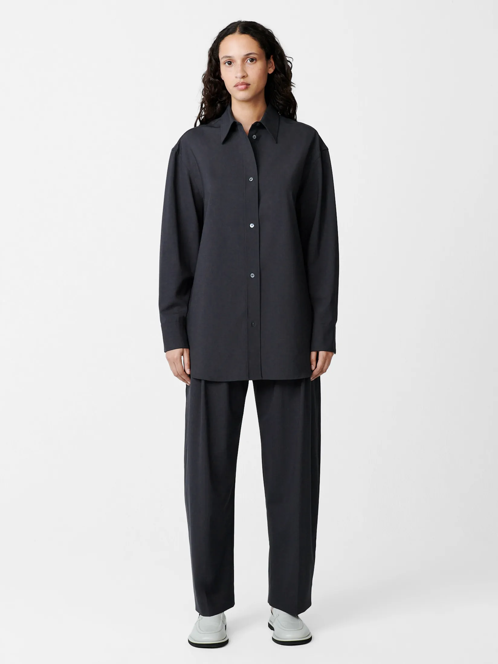 Clearance Studio Nicholson Santos Shirt Seal Blue