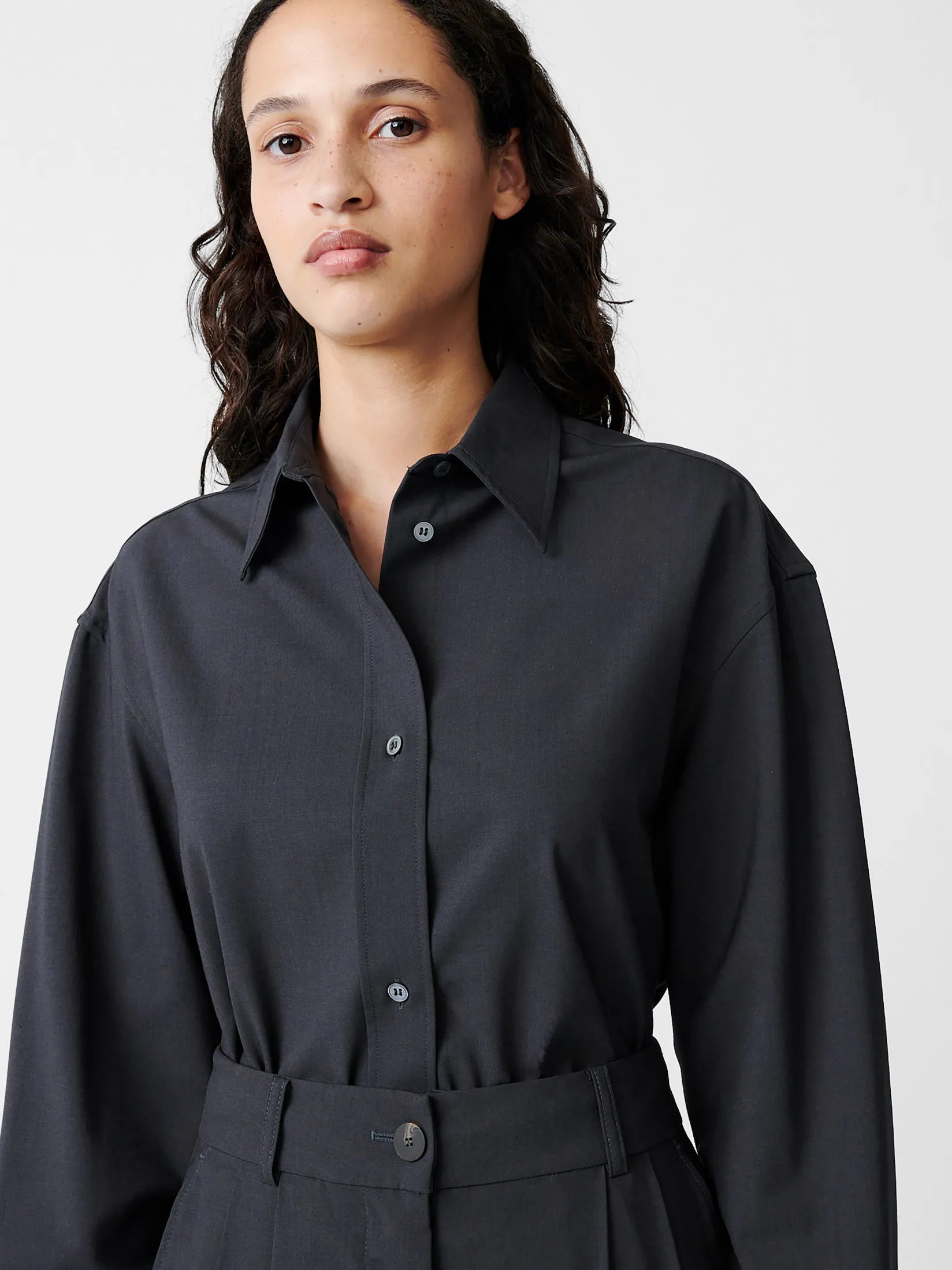 Clearance Studio Nicholson Santos Shirt Seal Blue