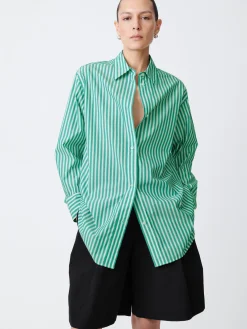 Best Studio Nicholson Santos Shirt Stripe Green