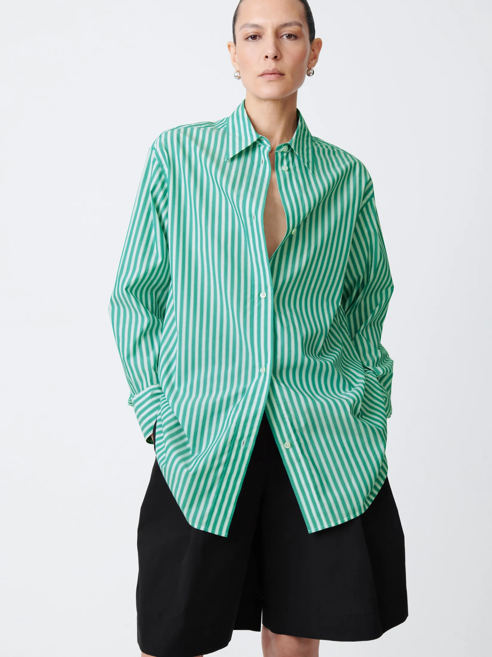 Best Studio Nicholson Santos Shirt Stripe Green