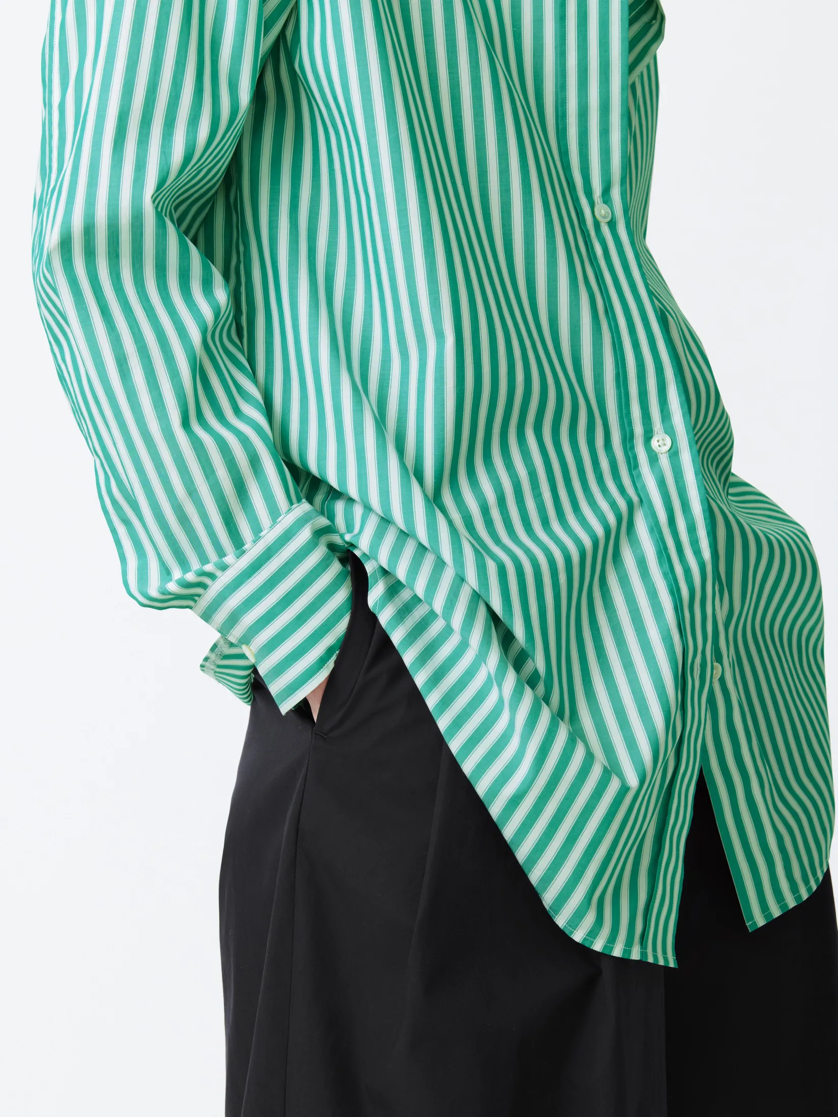 Best Studio Nicholson Santos Shirt Stripe Green