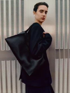 Best Studio Nicholson Shiboru Leather Bag Black