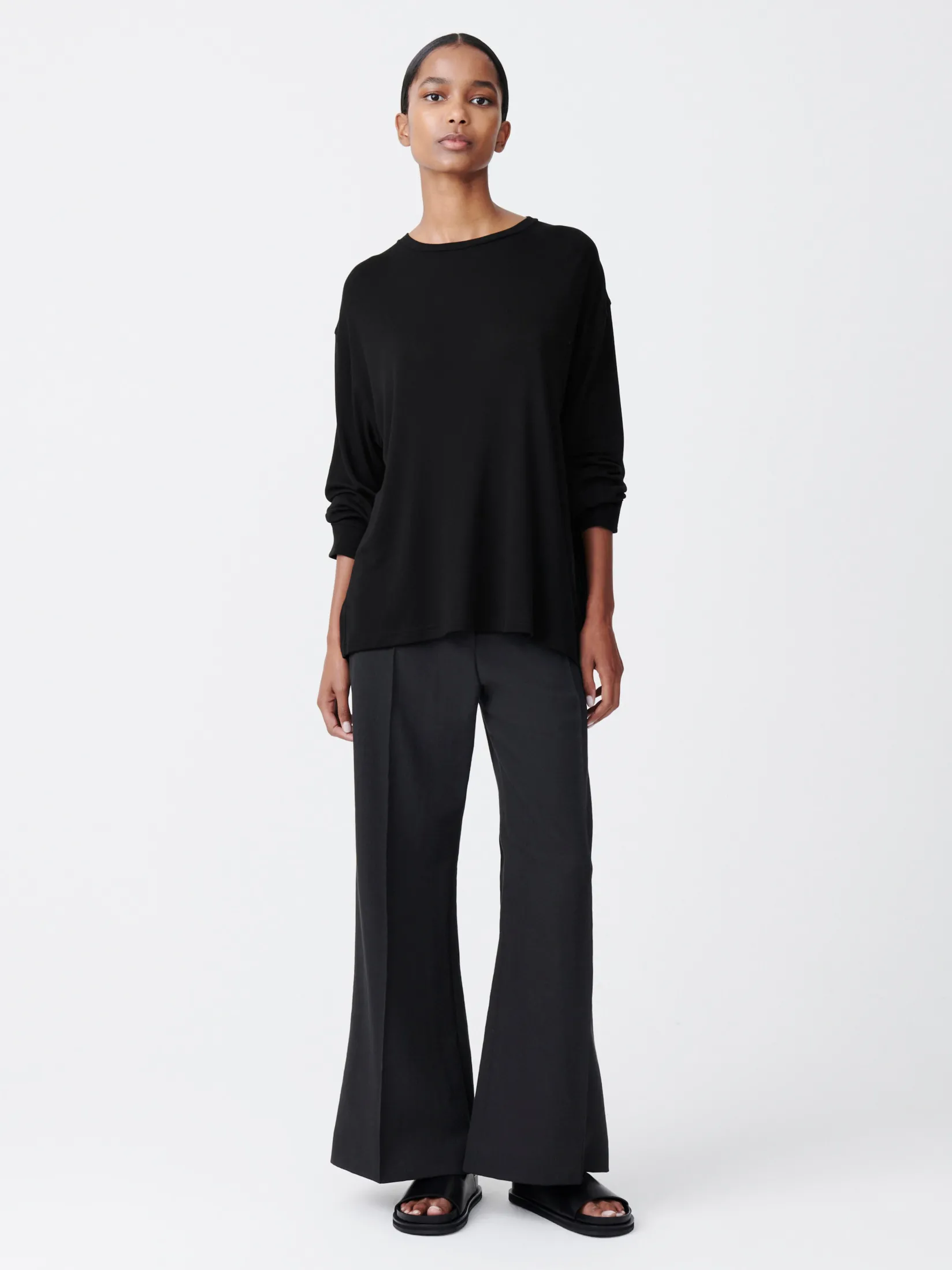 Clearance Studio Nicholson Simmons Lyocell T-Shirt Black