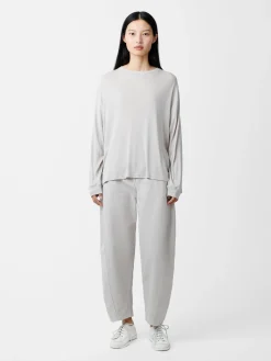Outlet Studio Nicholson Simmons Lyocell T-shirt Bone Grey