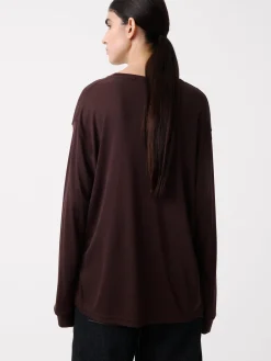 Online Studio Nicholson Simmons Lyocell T-shirt Chocolate Brown
