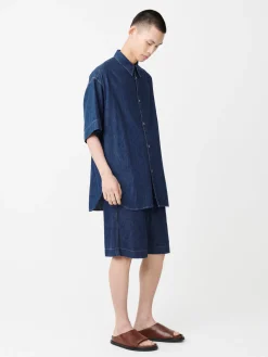 Sale Studio Nicholson Sorono Denim Shirt Indigo