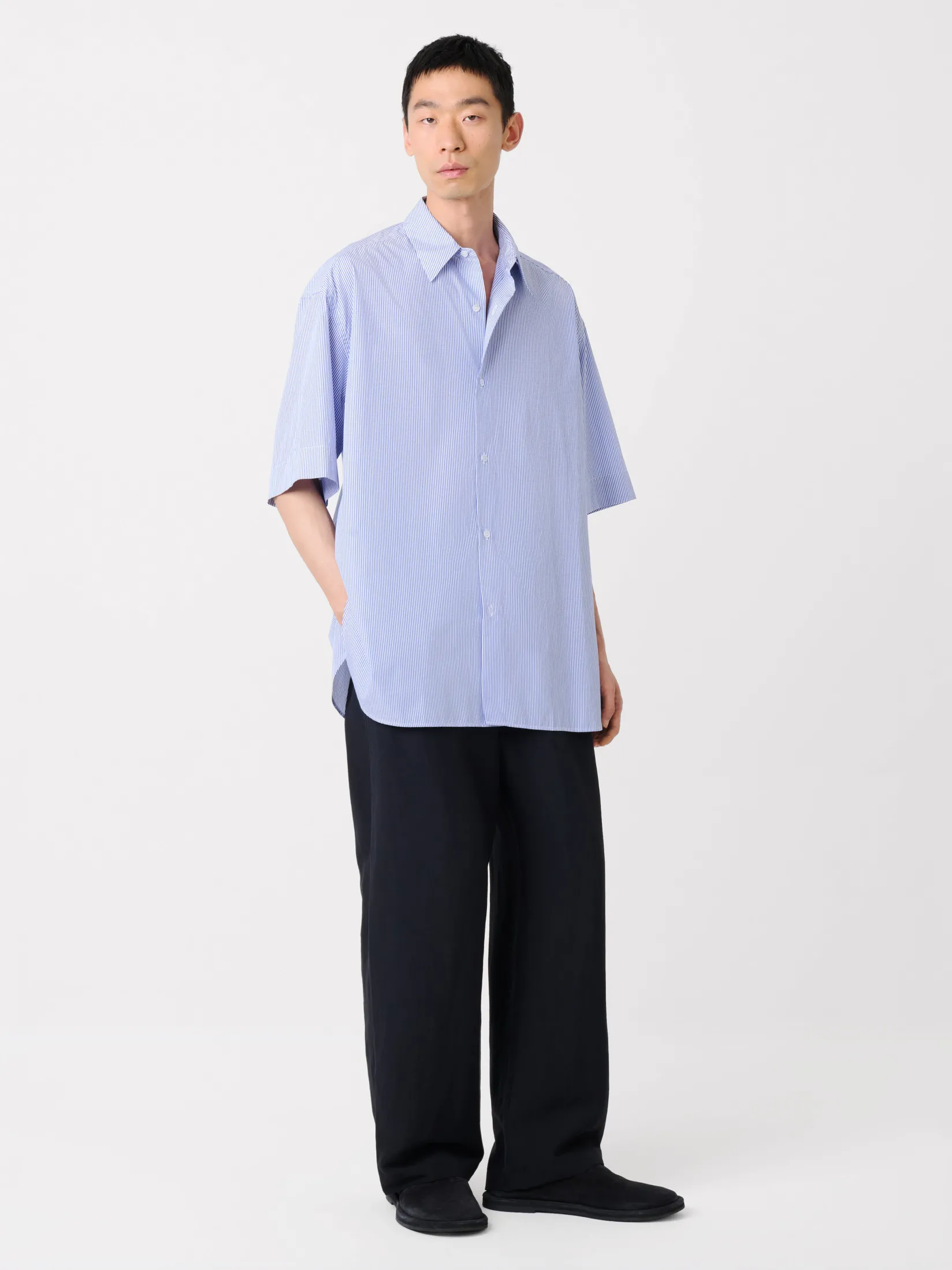 Discount Studio Nicholson Sorono Shirt Blue / White
