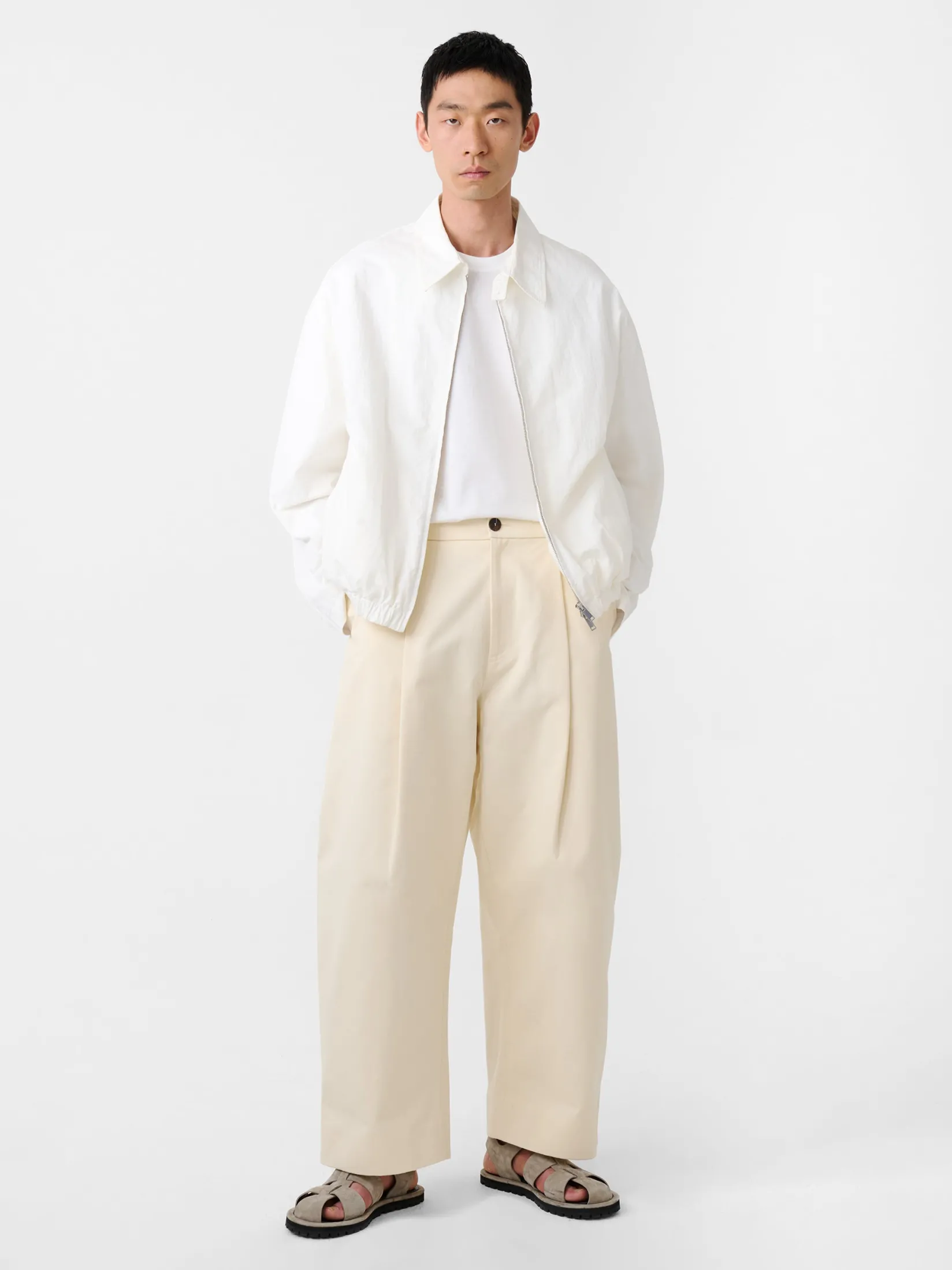 Clearance Studio Nicholson Sorte Pant Cream