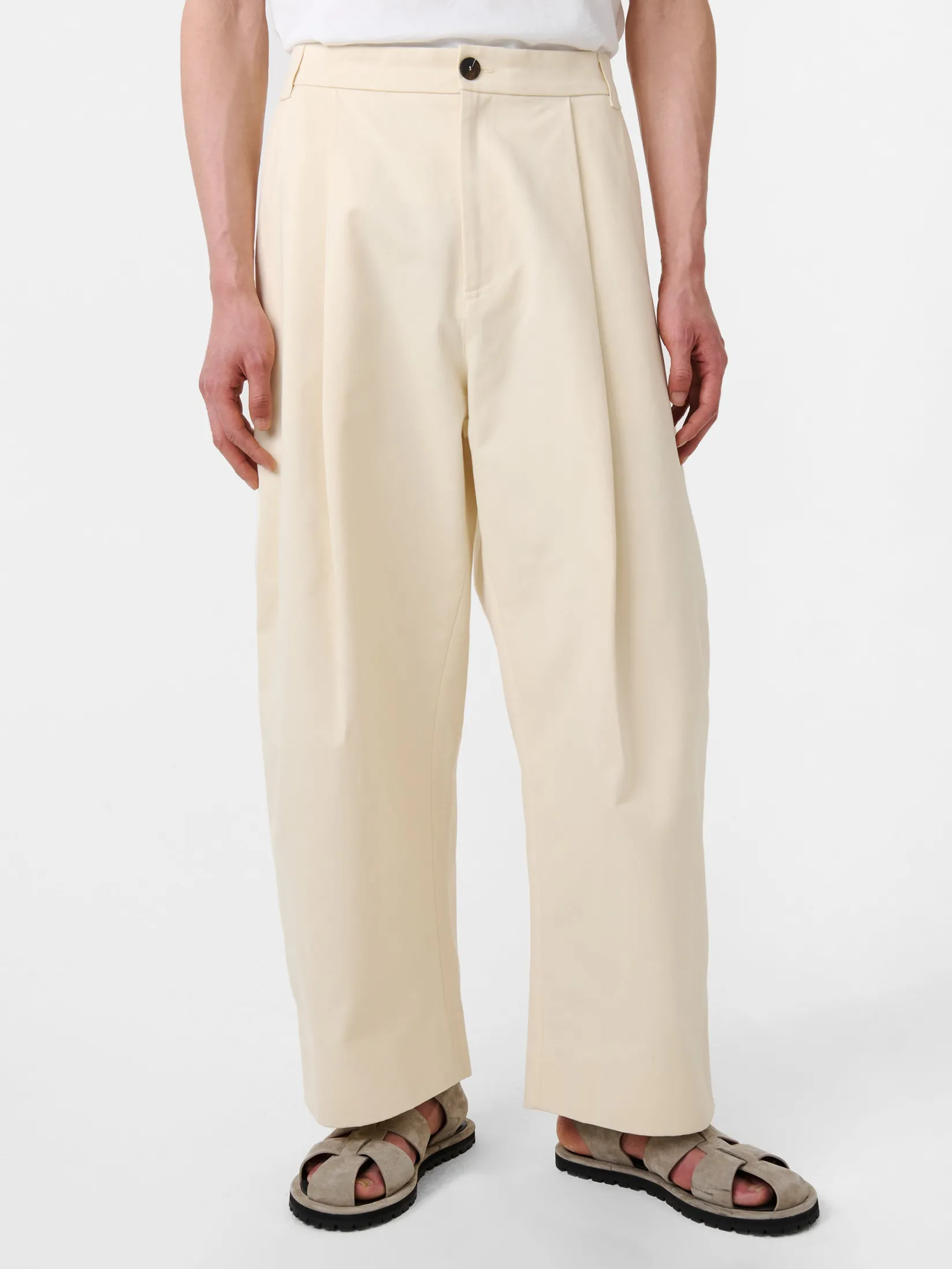 Clearance Studio Nicholson Sorte Pant Cream