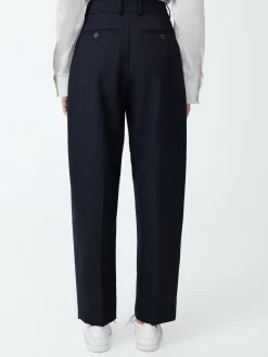 Sale Studio Nicholson Sperro Tropical Wool Pant Darkest Navy