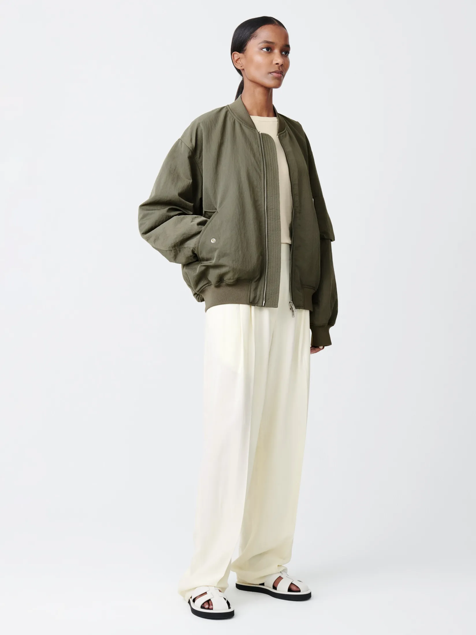 New Studio Nicholson Sperro Wool Pant Parchment