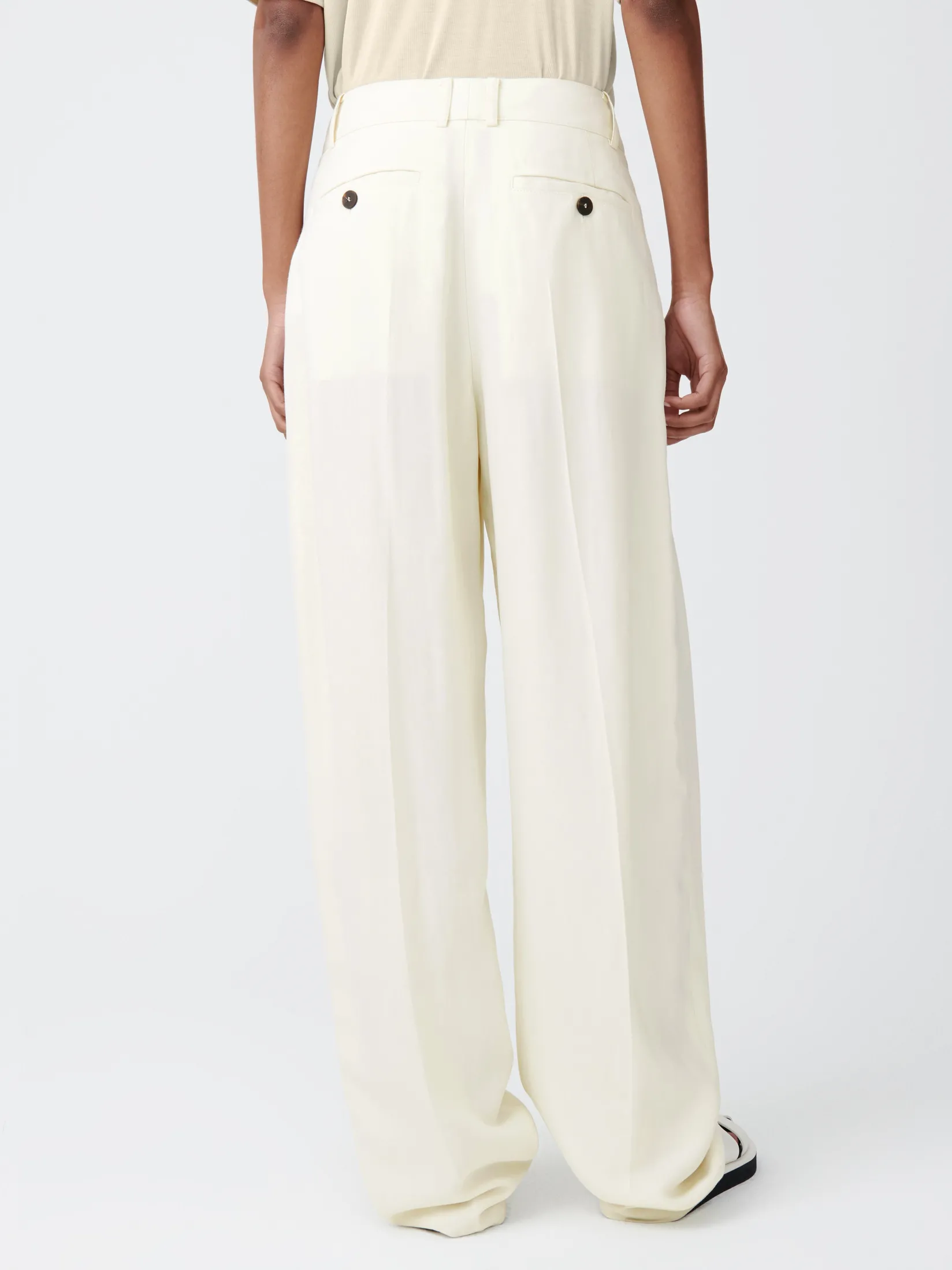 New Studio Nicholson Sperro Wool Pant Parchment