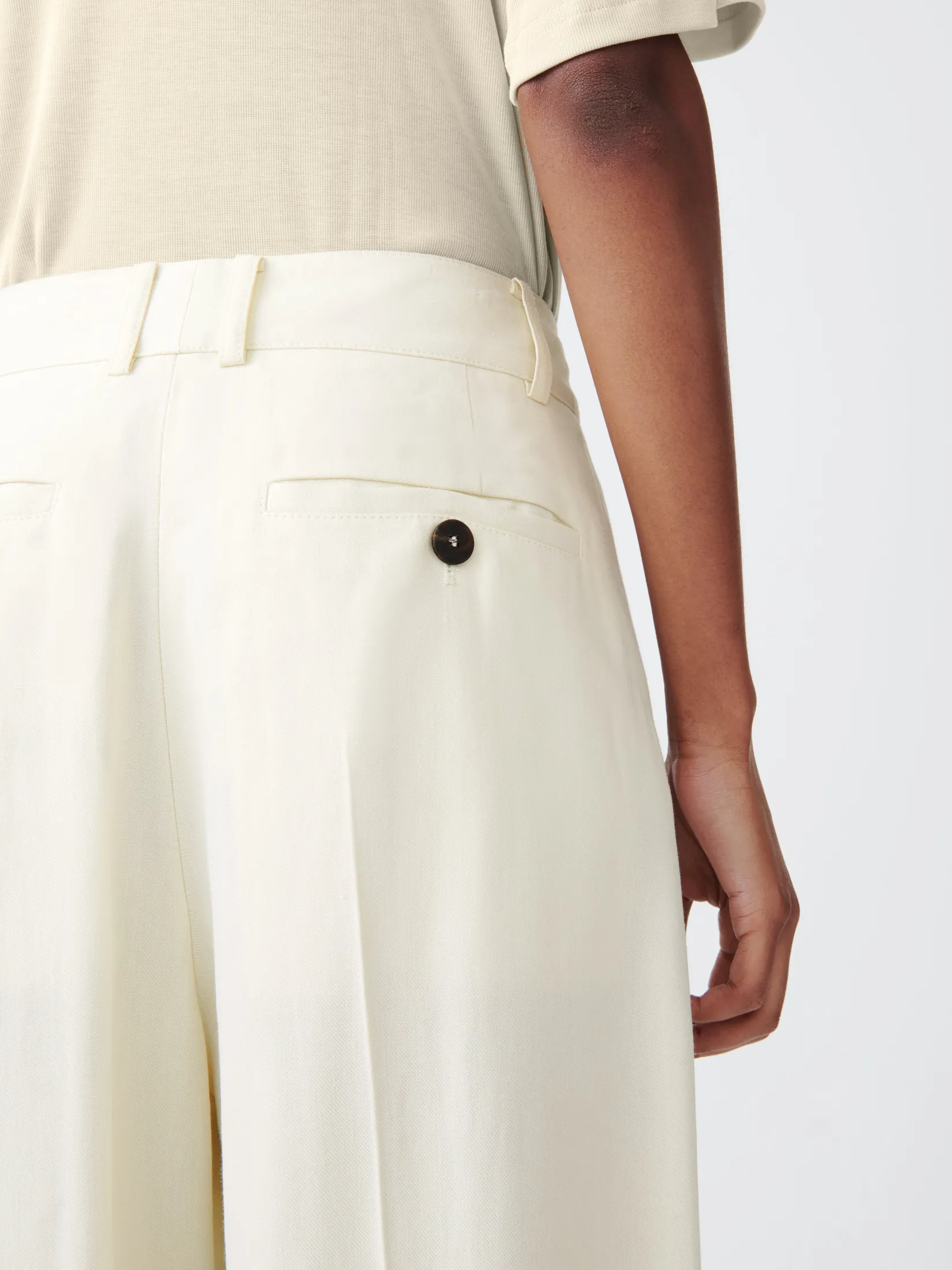 New Studio Nicholson Sperro Wool Pant Parchment
