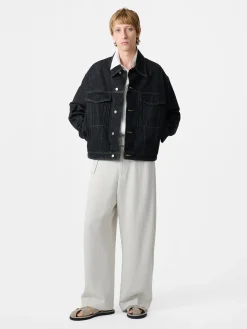 Online Studio Nicholson Stein Italian Denim Jacket Black