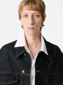 Online Studio Nicholson Stein Italian Denim Jacket Black