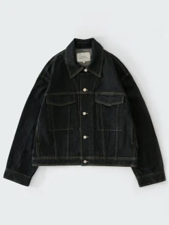 Online Studio Nicholson Stein Italian Denim Jacket Black