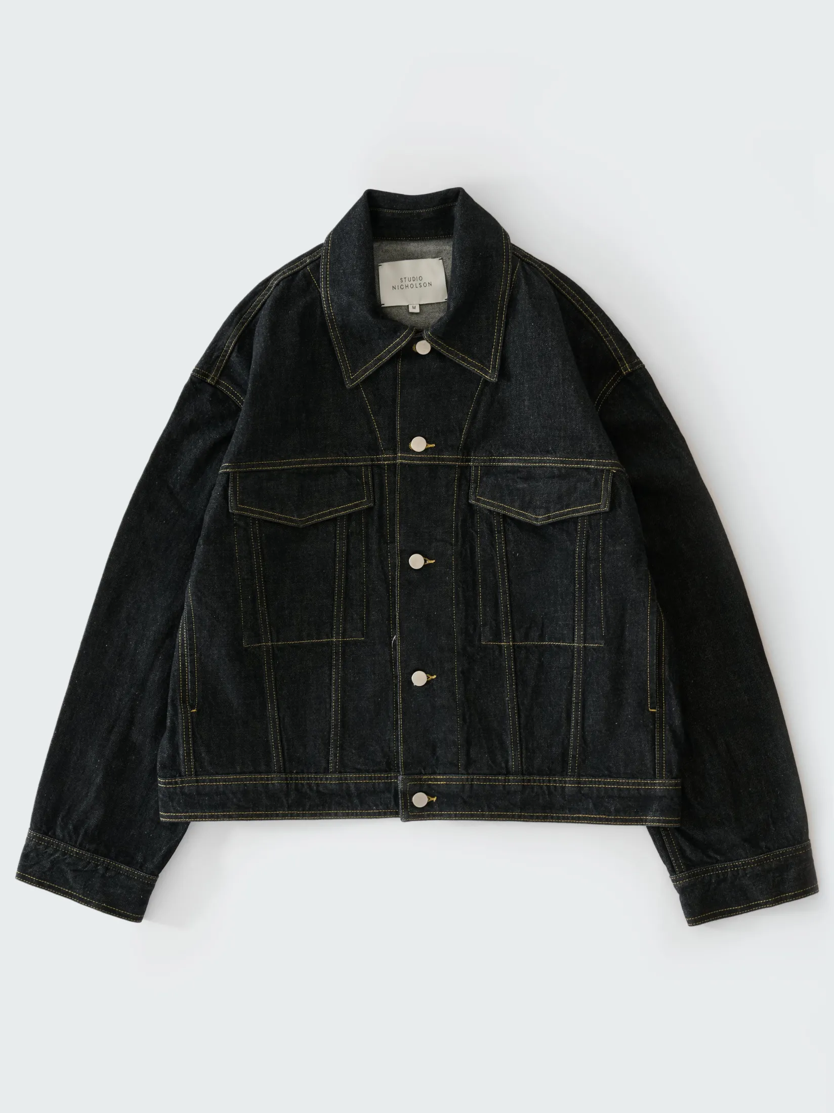 Online Studio Nicholson Stein Italian Denim Jacket Black