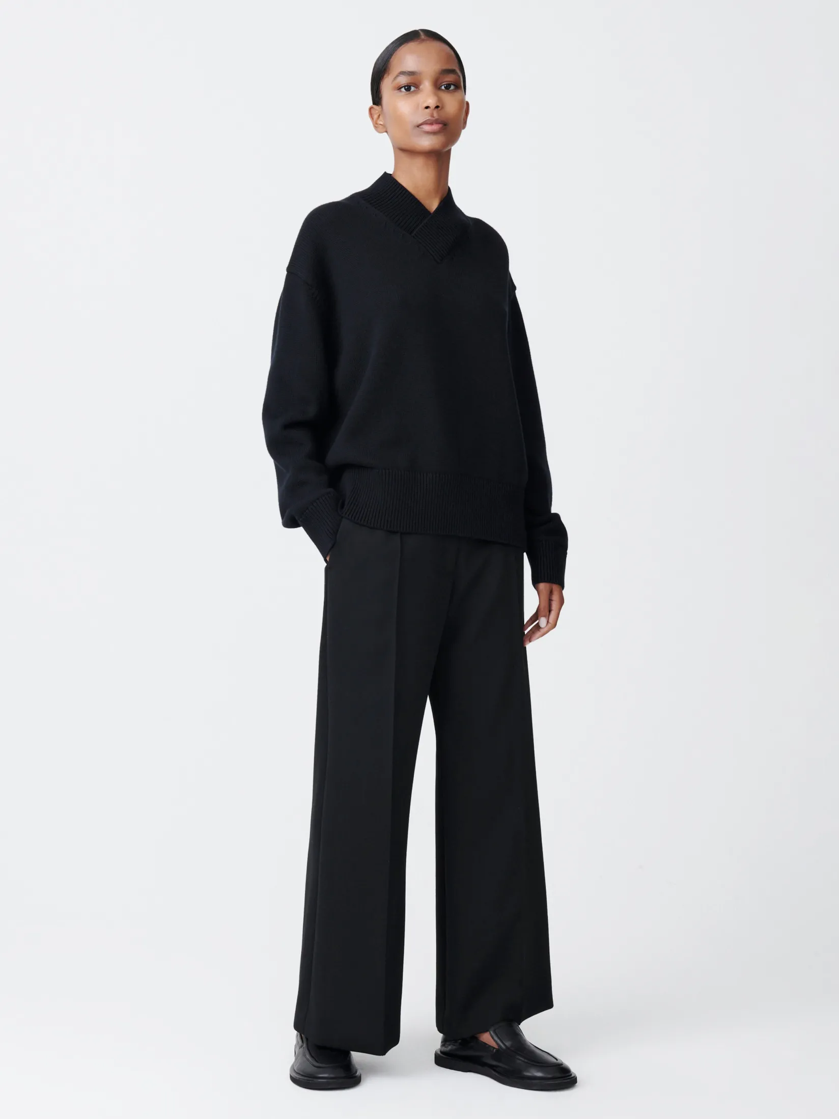 Hot Studio Nicholson Sydney Viscose Pant Darkest Navy
