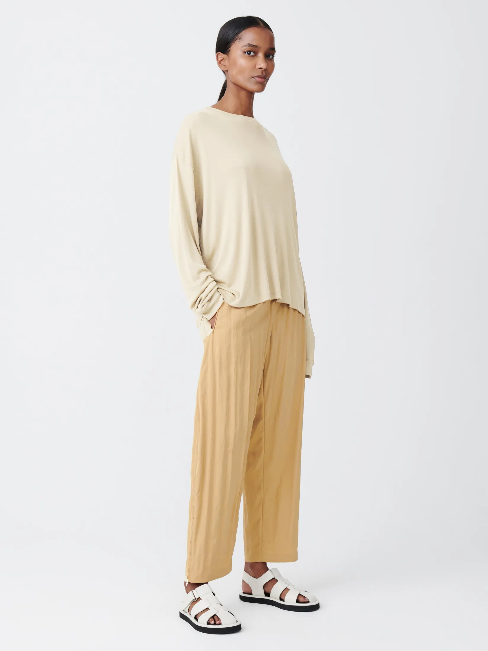 Outlet Studio Nicholson Toba Fluid Pant Sand