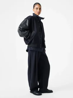 Fashion Studio Nicholson Vai Tropical Wool Pant Darkest Navy