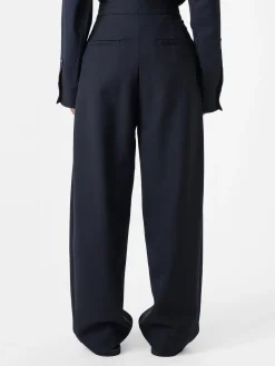 Fashion Studio Nicholson Vai Tropical Wool Pant Darkest Navy