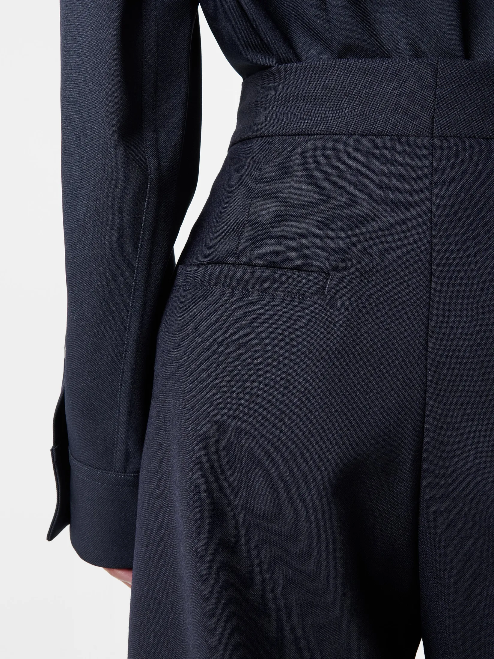 Fashion Studio Nicholson Vai Tropical Wool Pant Darkest Navy