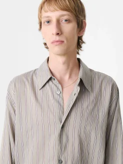New Studio Nicholson View Shirt Putty Stripe