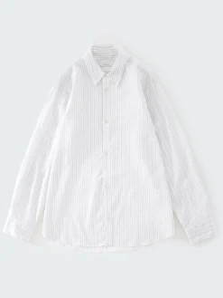Outlet Studio Nicholson View Silk Shirt Ecru / Black Stripe