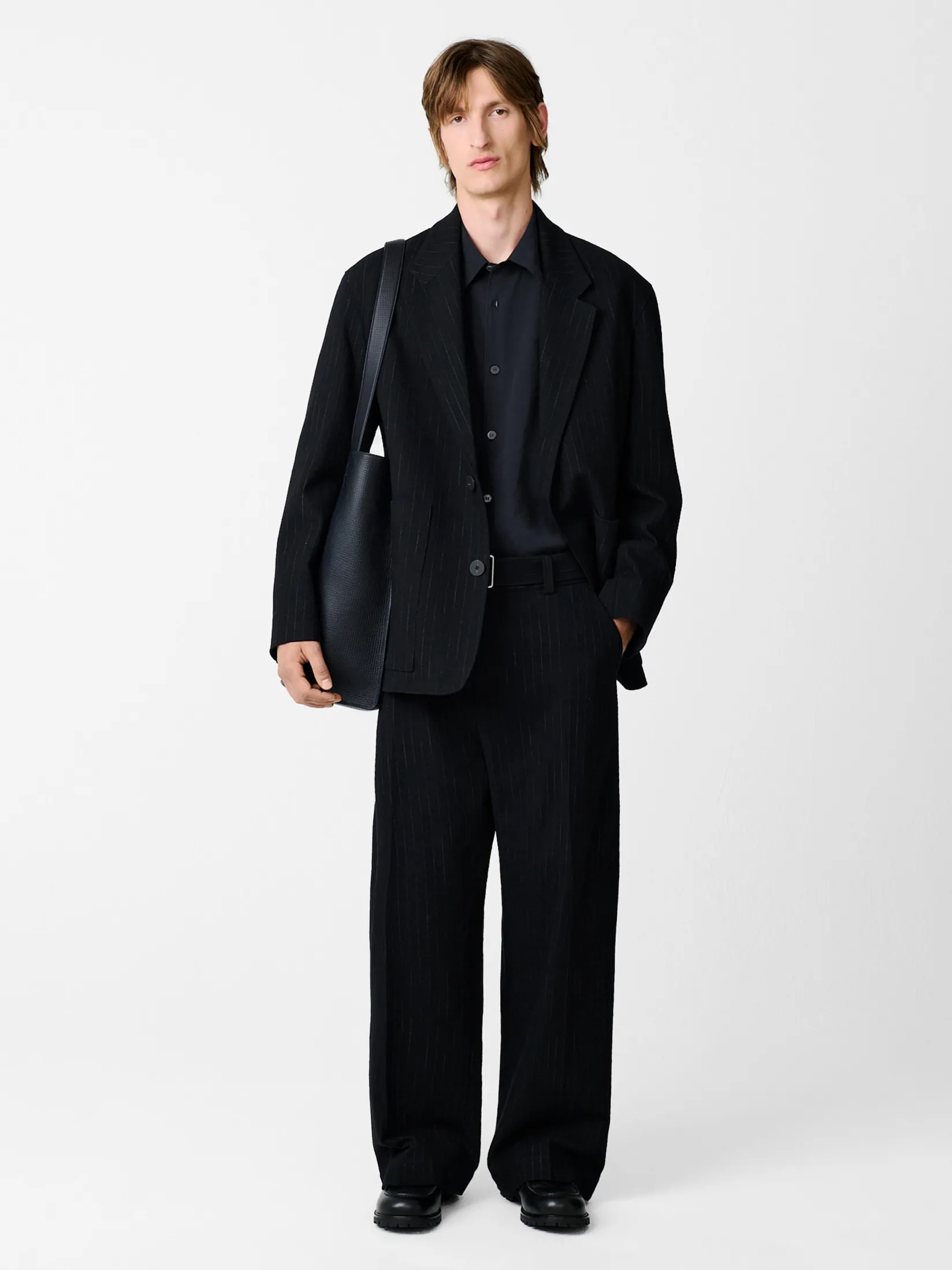 Discount Studio Nicholson Vital Stripe Pant Black