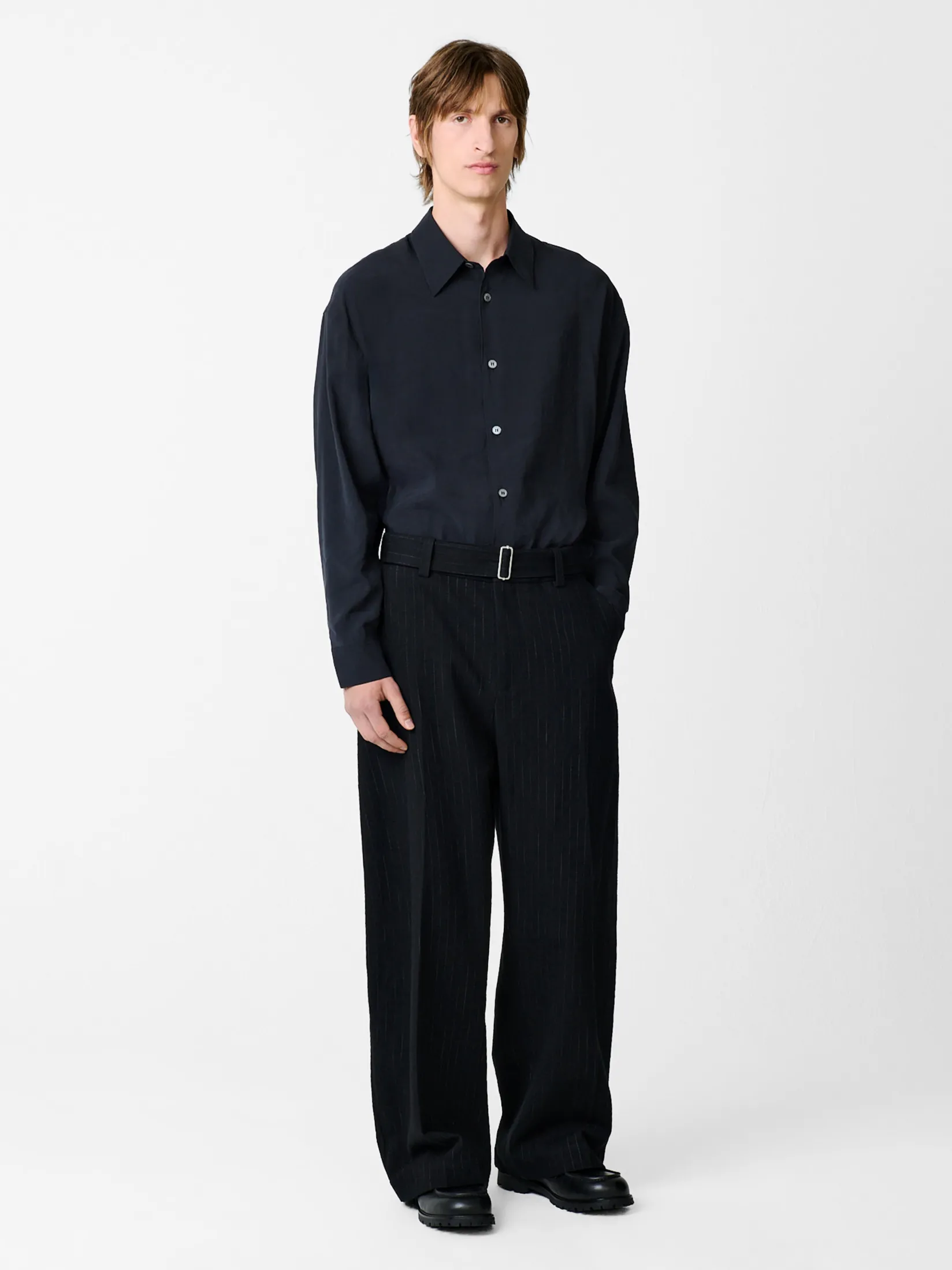 Discount Studio Nicholson Vital Stripe Pant Black