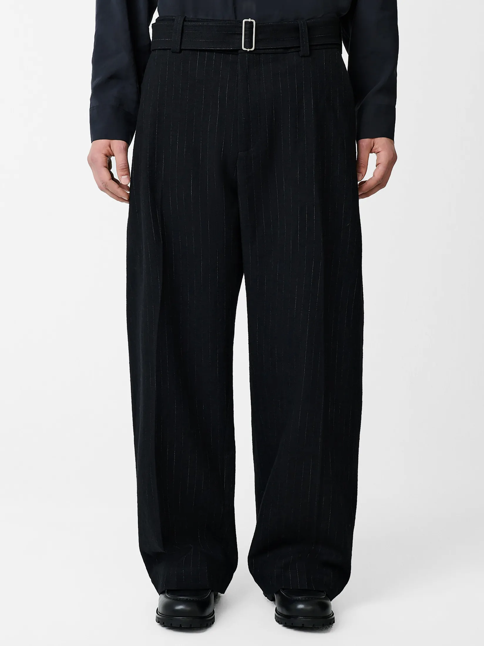 Discount Studio Nicholson Vital Stripe Pant Black