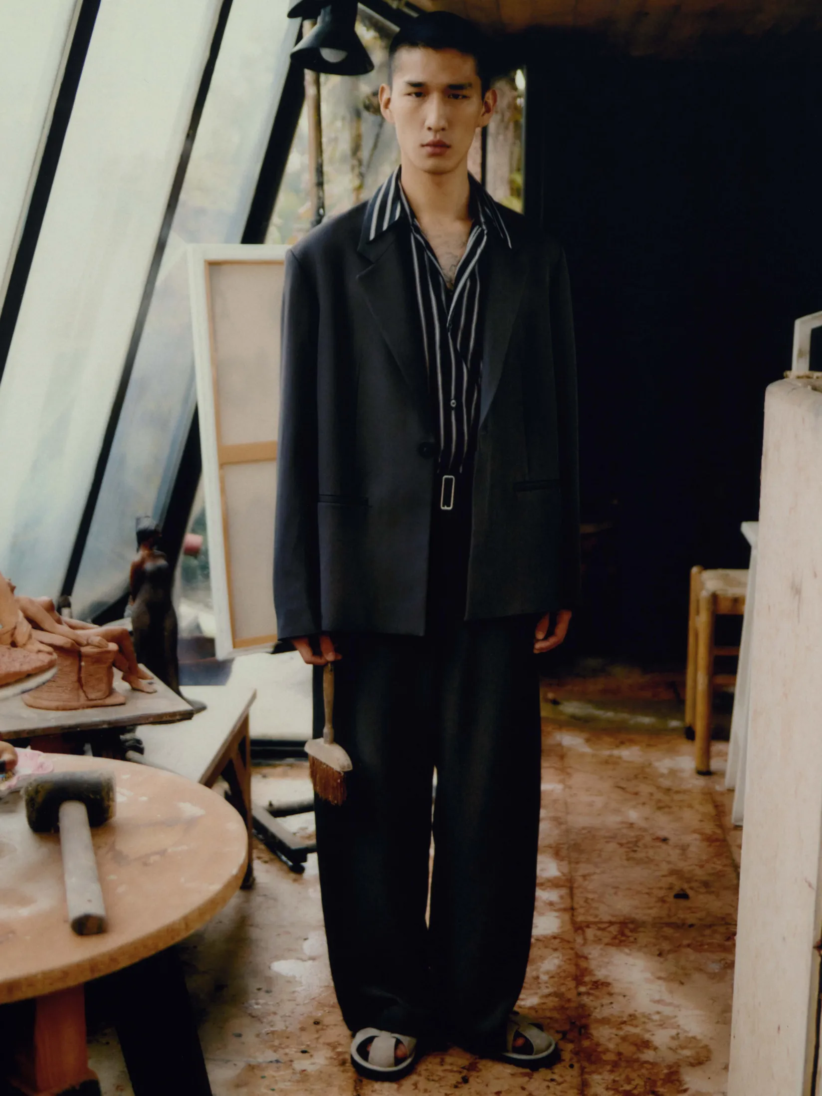 Online Studio Nicholson Vital Wool Pant Oil