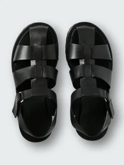 Best Studio Nicholson Women's Sandom Leather Sandal Black